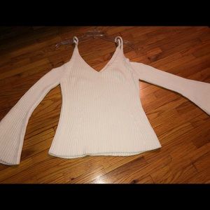 Cold Shoulder Bell-Sleeve Sweater